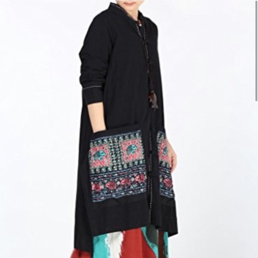 30% OFF 2! LINEN TUNIC COAT JACKET KIMONO BLOUSE